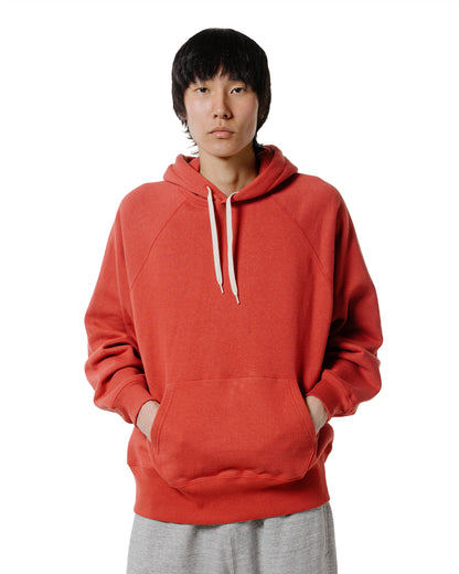 lost & found The Real McCoy's The Real McCoy's MC24118 9 Oz. Loopwheel Raglan Hooded Sweatshirt Cherry