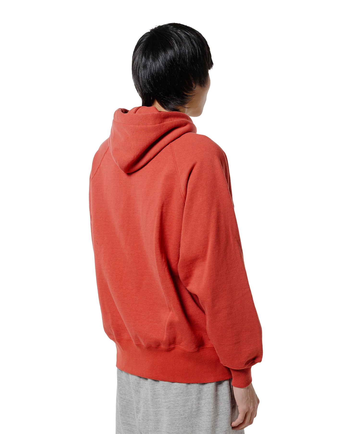 lost & found The Real McCoy's The Real McCoy's MC24118 9 Oz. Loopwheel Raglan Hooded Sweatshirt Cherry
