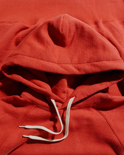 lost & found The Real McCoy's The Real McCoy's MC24118 9 Oz. Loopwheel Raglan Hooded Sweatshirt Cherry