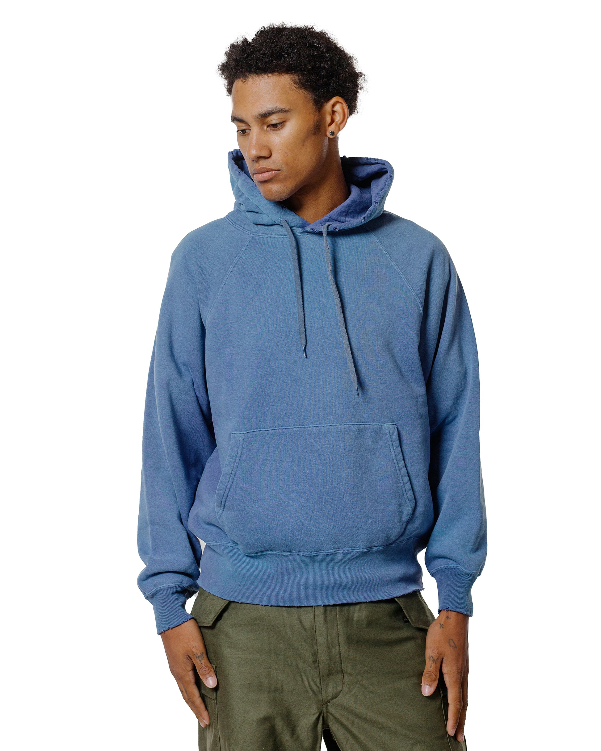 lost & found The Real McCoy's The Real McCoy's MC24119 9 Oz. Loopwheel Raglan Hooded Sweatshirt MQ Navy