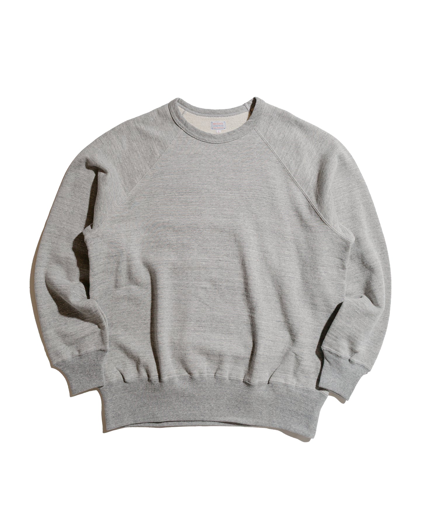 lost & found The Real McCoy's The Real McCoy's MC24117 9 Oz. Loopwheel Raglan Sweatshirt Gray