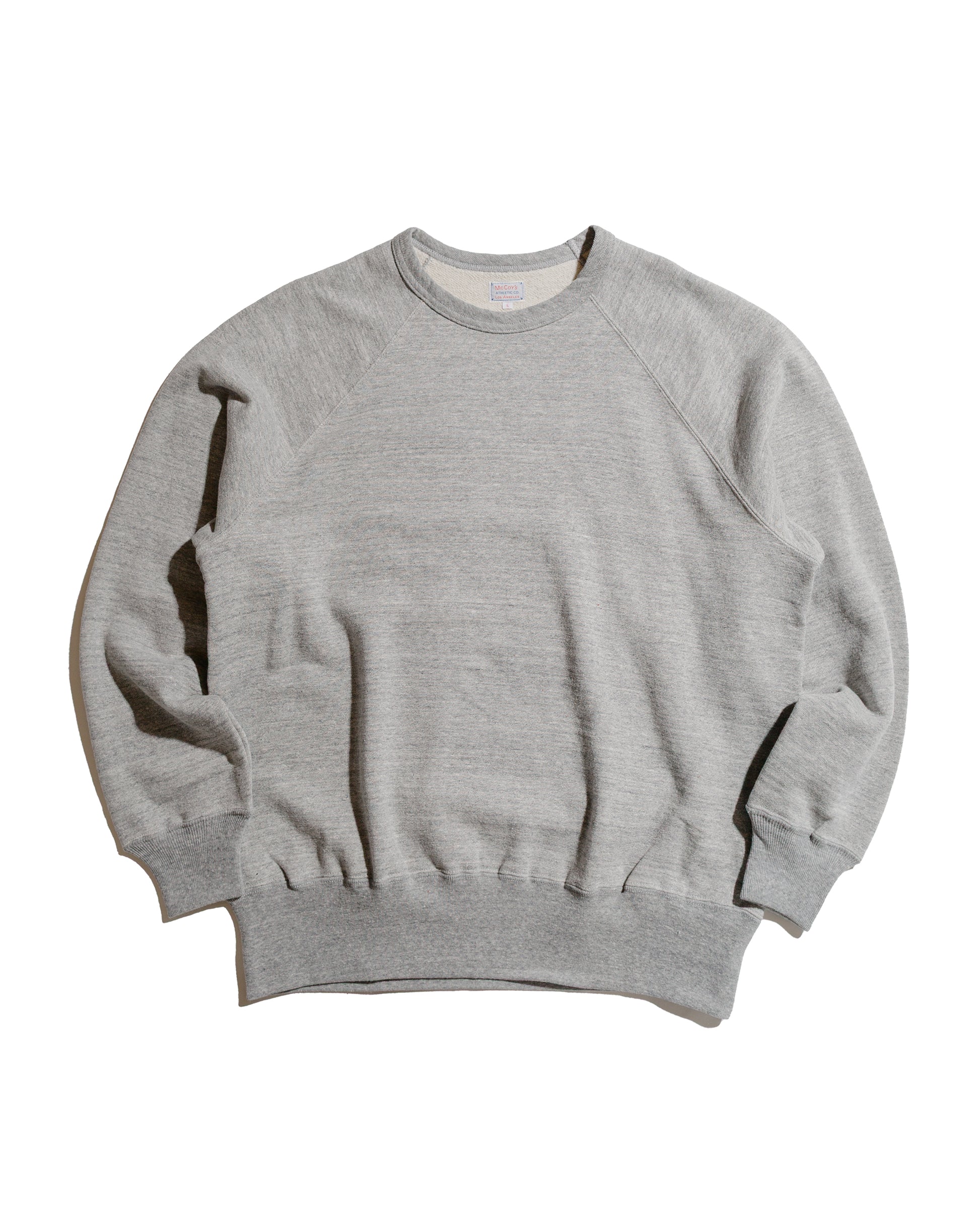 lost & found The Real McCoy's The Real McCoy's MC24117 9 Oz. Loopwheel Raglan Sweatshirt Gray