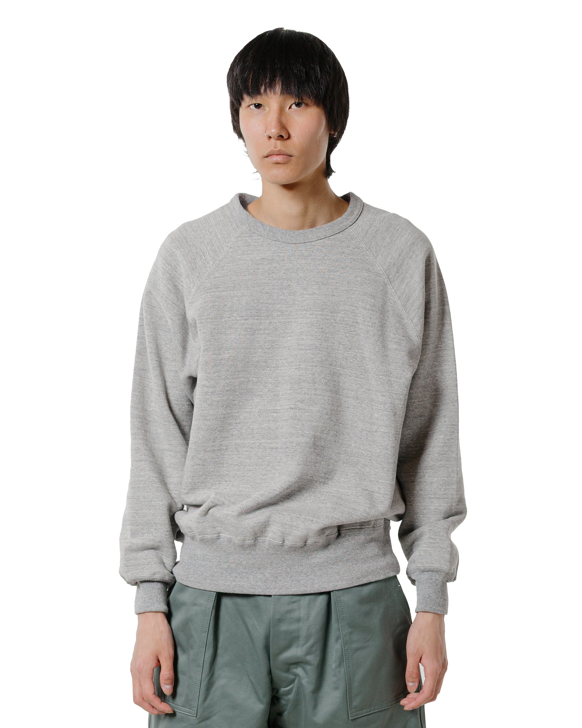 lost & found The Real McCoy's The Real McCoy's MC24117 9 Oz. Loopwheel Raglan Sweatshirt Gray