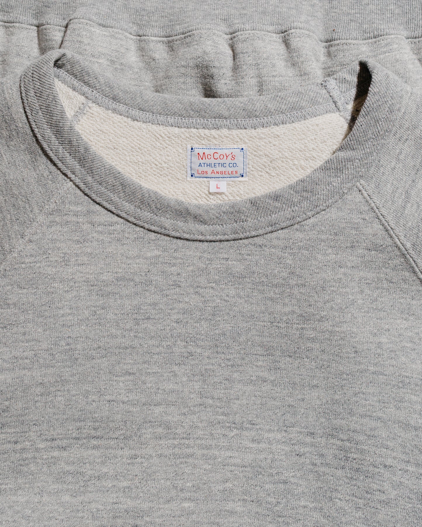 lost & found The Real McCoy's The Real McCoy's MC24117 9 Oz. Loopwheel Raglan Sweatshirt Gray