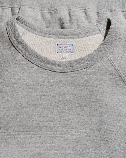 lost & found The Real McCoy's The Real McCoy's MC24117 9 Oz. Loopwheel Raglan Sweatshirt Gray