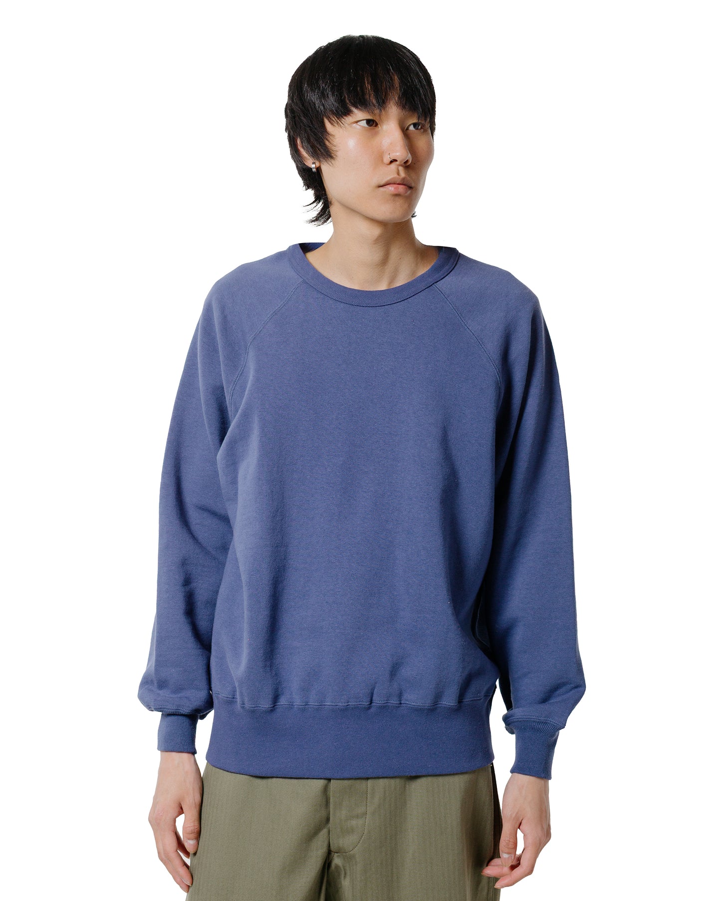 lost & found The Real McCoy's The Real McCoy's MC24117 9 Oz. Loopwheel Raglan Sweatshirt MQ Navy