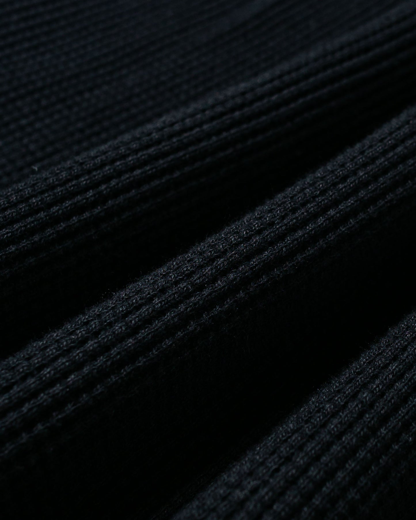 lost & found The Real McCoy's The Real McCoy's MC24122 Waffle Thermal Henley Undershirt L/S Black