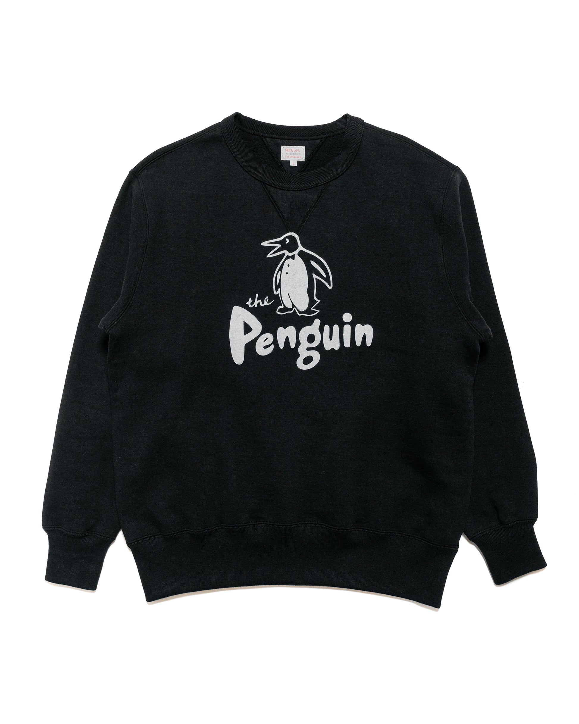 lost & found The Real McCoy's The Real McCoy's MC24125 Loopwheel Sweatshirt / Penguin Black