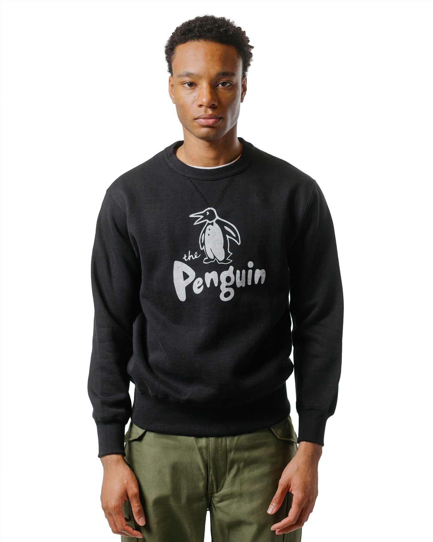 lost & found The Real McCoy's The Real McCoy's MC24125 Loopwheel Sweatshirt / Penguin Black