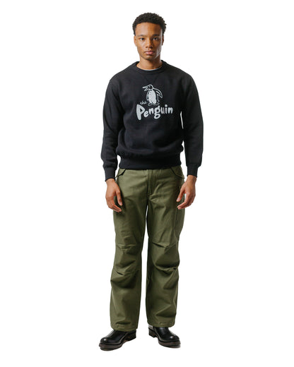 lost & found The Real McCoy's The Real McCoy's MC24125 Loopwheel Sweatshirt / Penguin Black