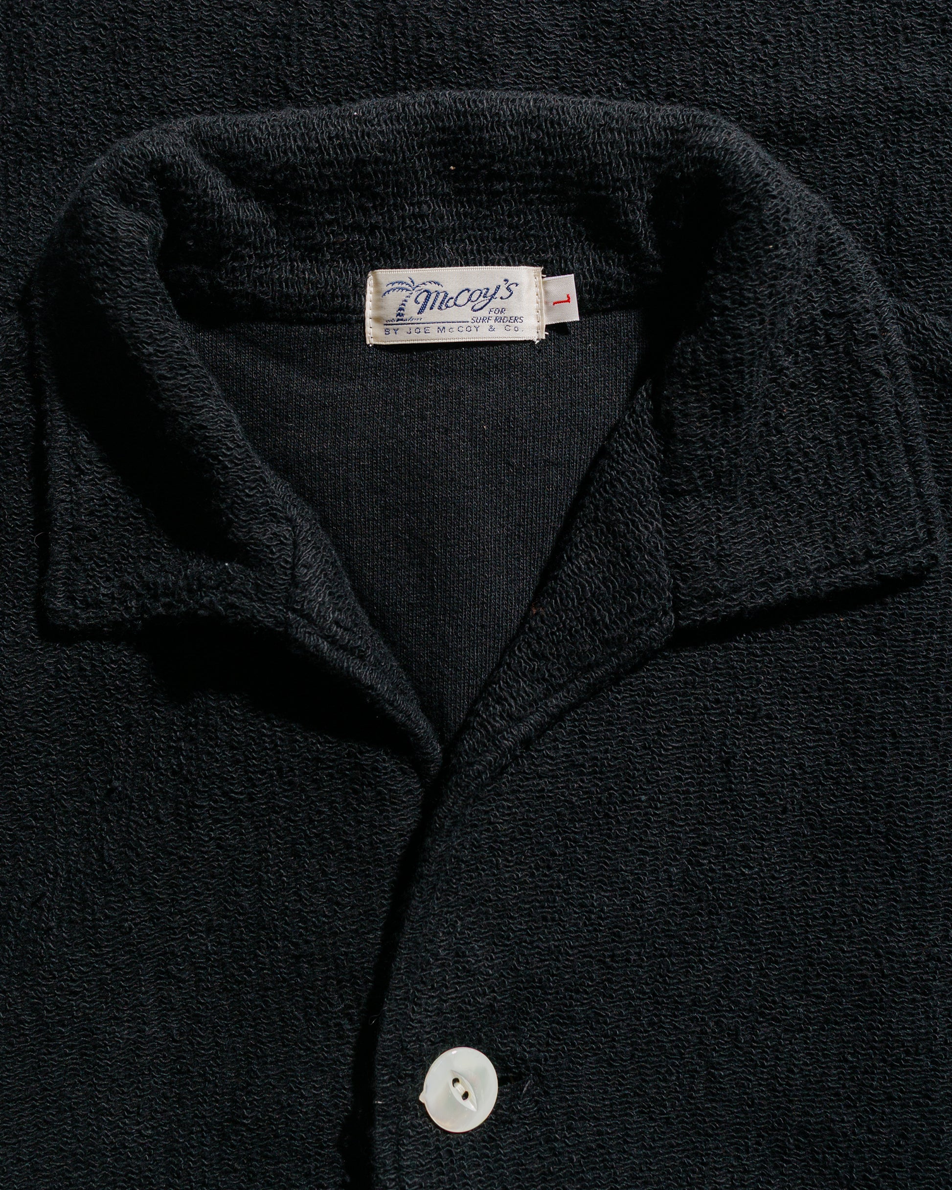 lost & found The Real McCoy's The Real McCoy's MC25001 Cotton Pile Beach Shirt Black