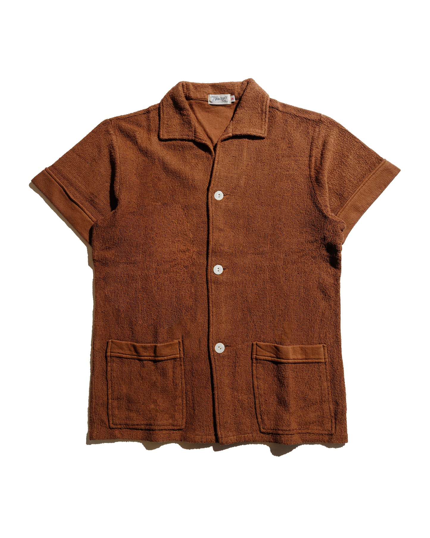lost & found The Real McCoy's The Real McCoy's MC25001 Cotton Pile Beach Shirt Brown