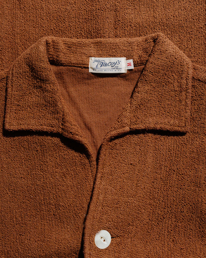 lost & found The Real McCoy's The Real McCoy's MC25001 Cotton Pile Beach Shirt Brown