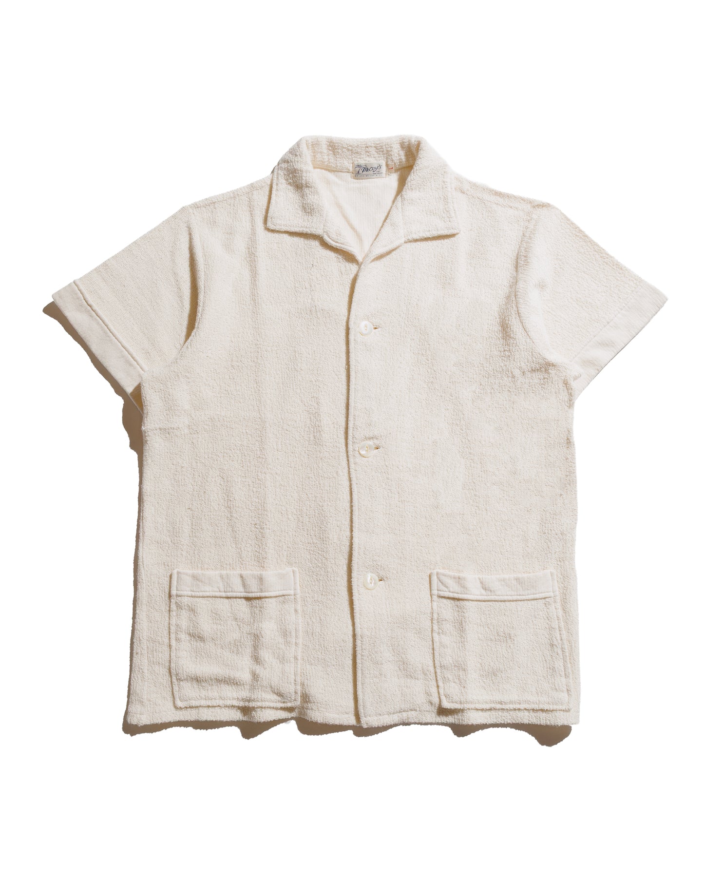 lost & found The Real McCoy's The Real McCoy's MC25001 Cotton Pile Beach Shirt Milk