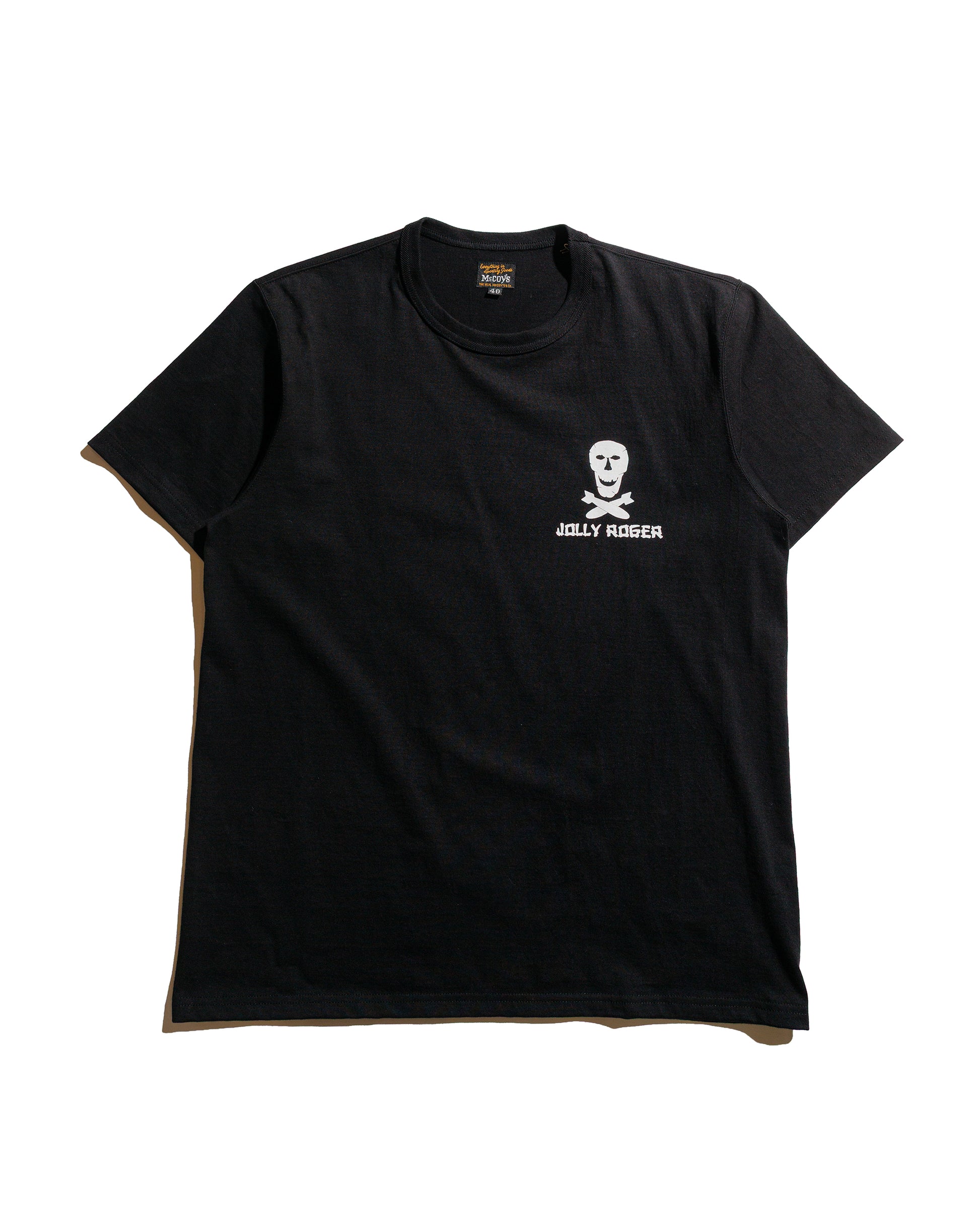 lost & found The Real McCoy's The Real McCoy's MC25004 Military Tee / Jolly Roger, Best Damn Group Black