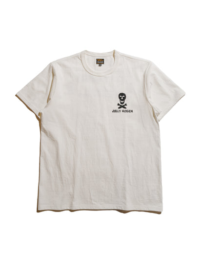lost & found The Real McCoy's The Real McCoy's MC25004 Military Tee / Jolly Roger, Best Damn Group White