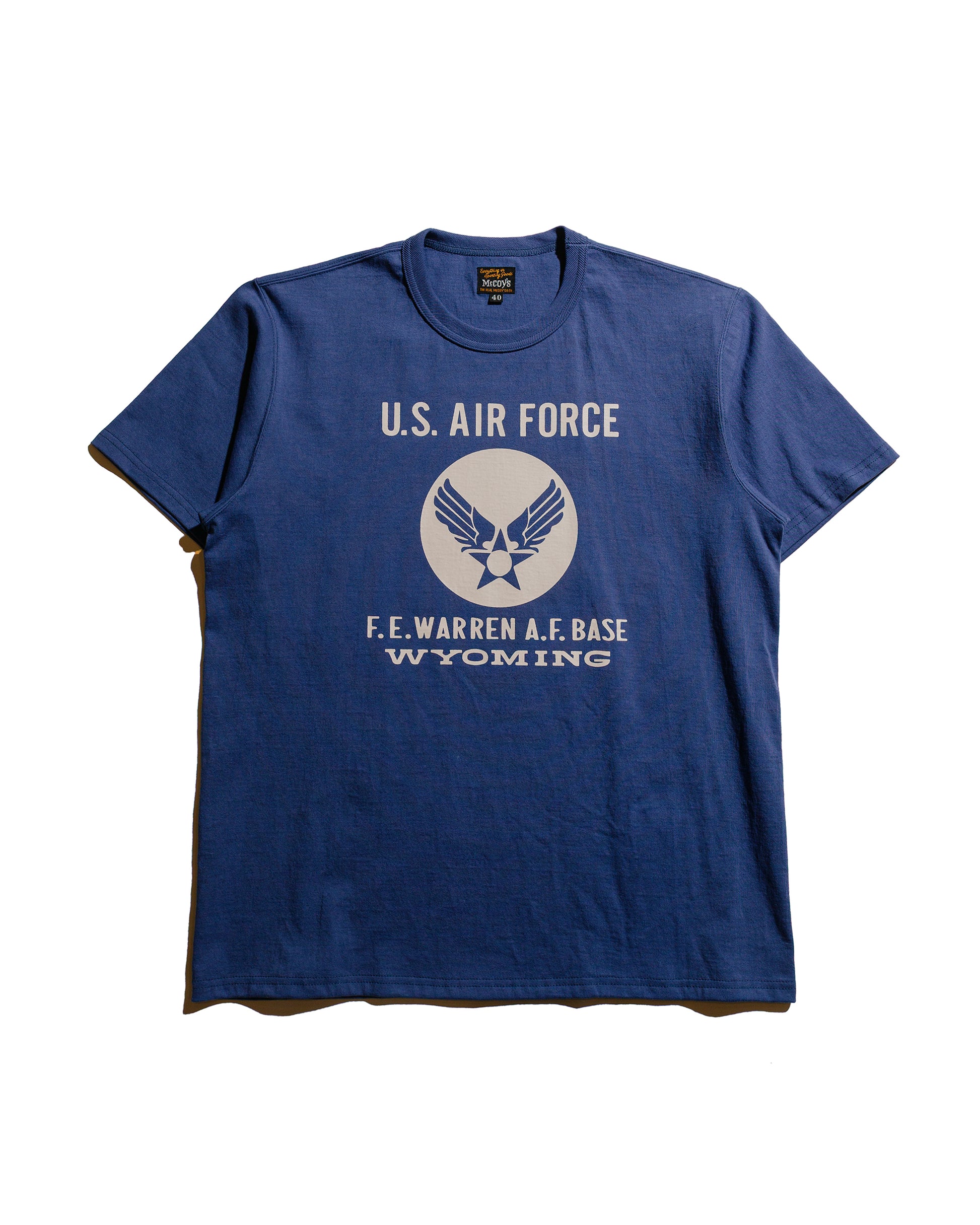 lost & found The Real McCoy's The Real McCoy's MC25007 Military Tee / F.E. Warren Base MQ Navy