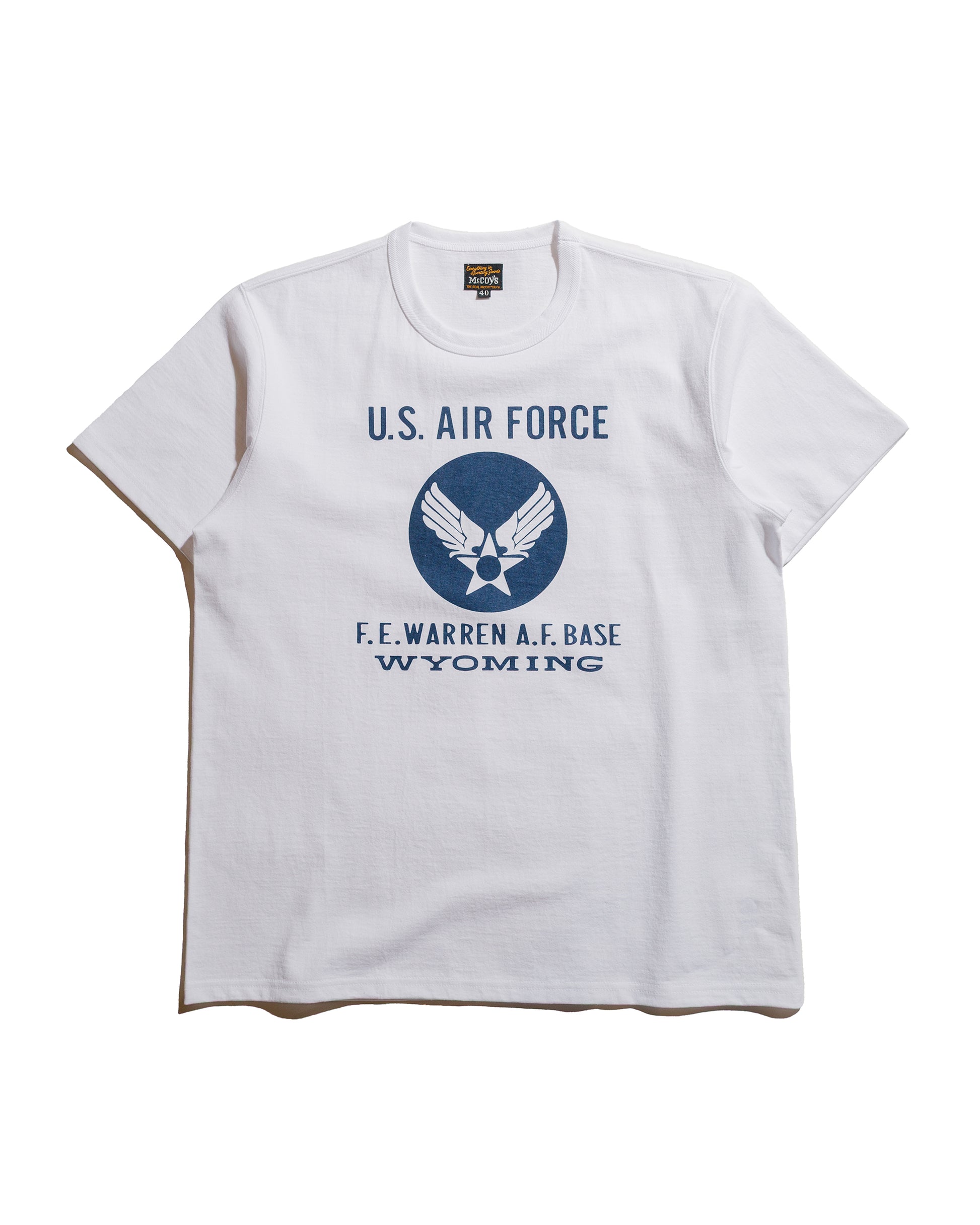 lost & found The Real McCoy's The Real McCoy's MC25007 Military Tee / F.E. Warren Base White