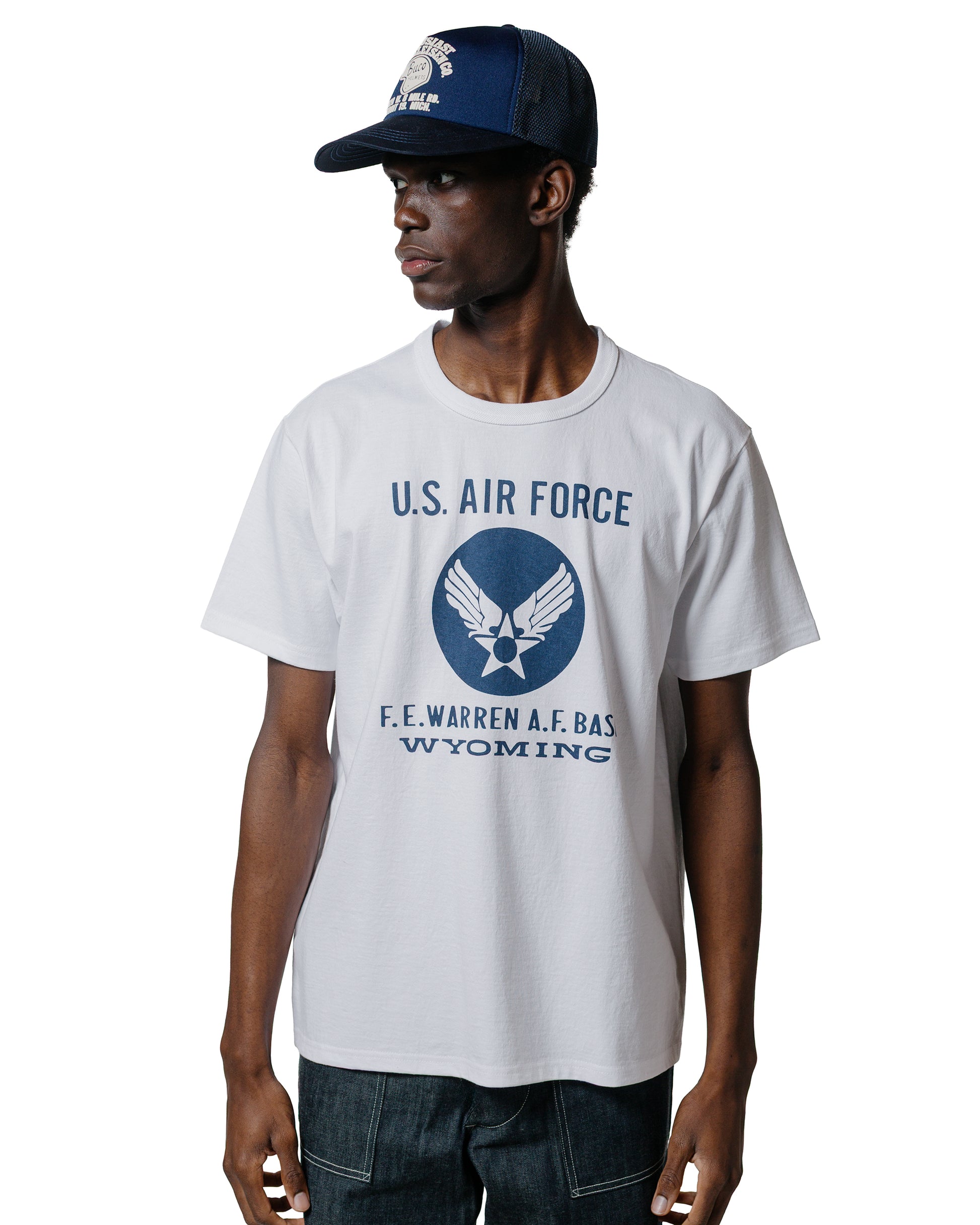 lost & found The Real McCoy's The Real McCoy's MC25007 Military Tee / F.E. Warren Base White