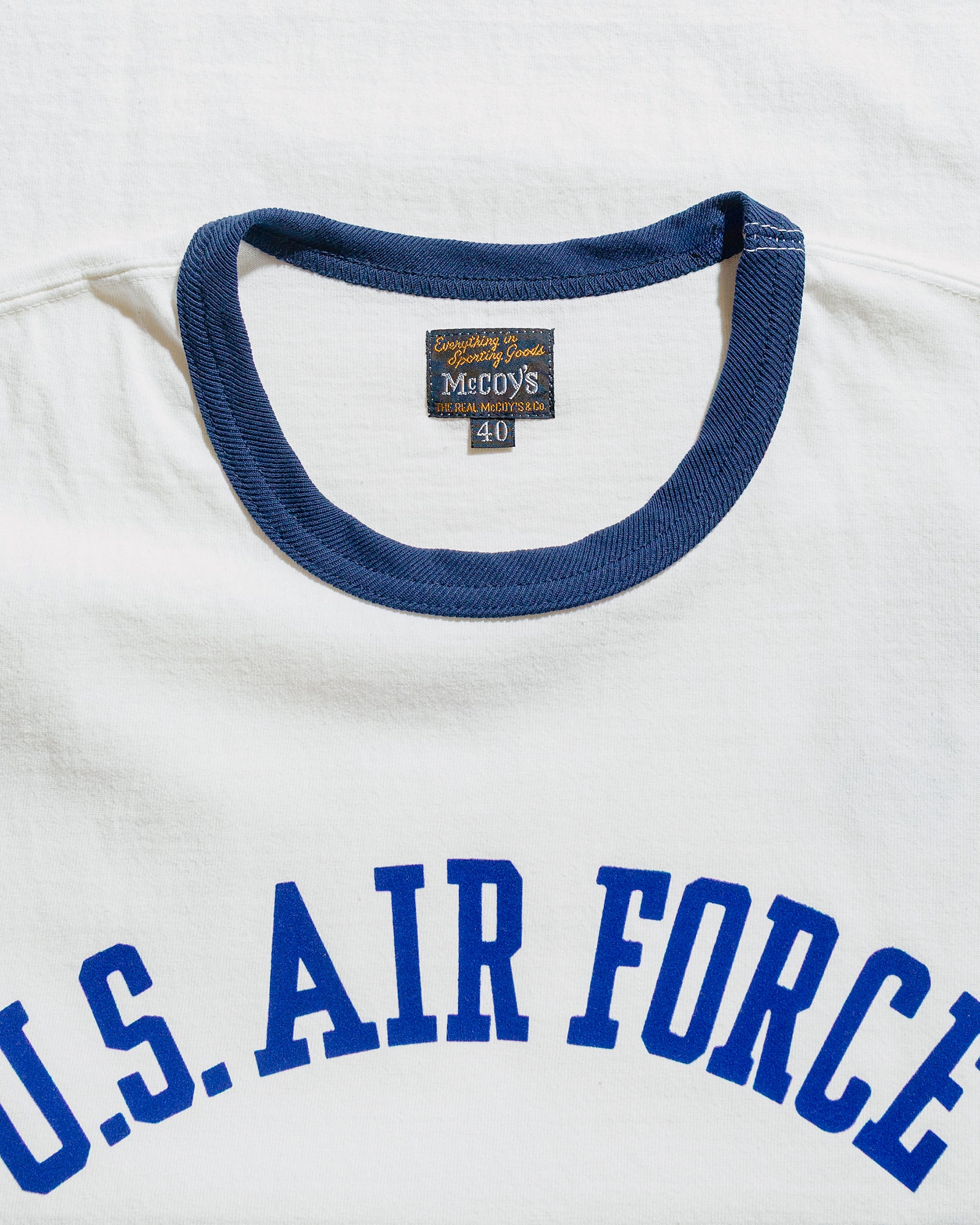lost & found The Real McCoy's The Real McCoy's MC25008 Military Tee / U.S. Air Force Milk/Navy