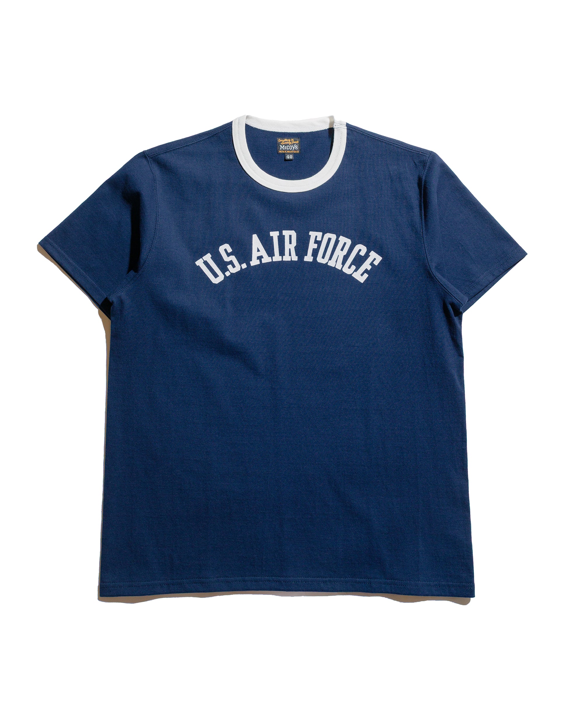 lost & found The Real McCoy's The Real McCoy's MC25008 Military Tee / U.S. Air Force Navy/Milk