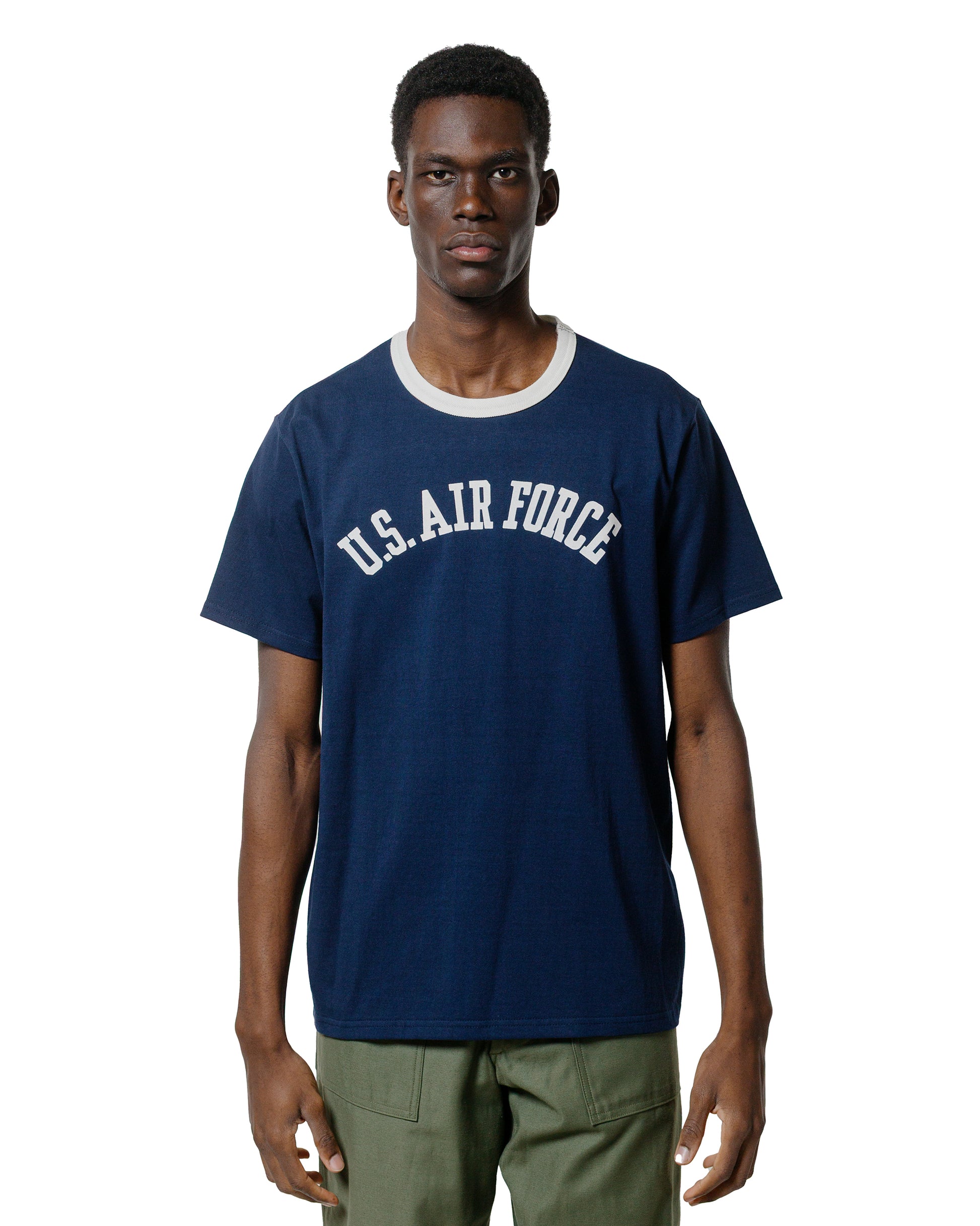 lost & found The Real McCoy's The Real McCoy's MC25008 Military Tee / U.S. Air Force Navy/Milk