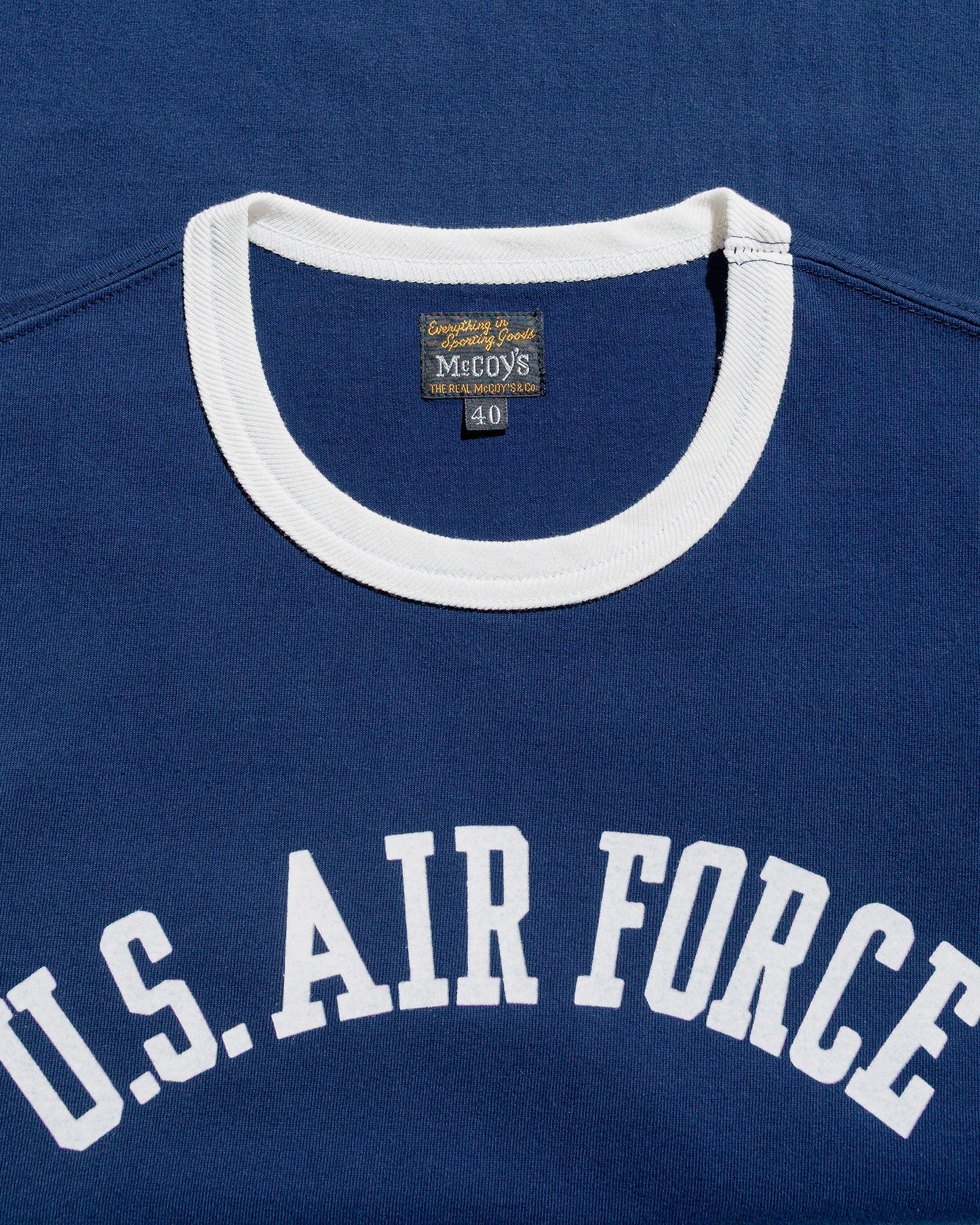 lost & found The Real McCoy's The Real McCoy's MC25008 Military Tee / U.S. Air Force Navy/Milk