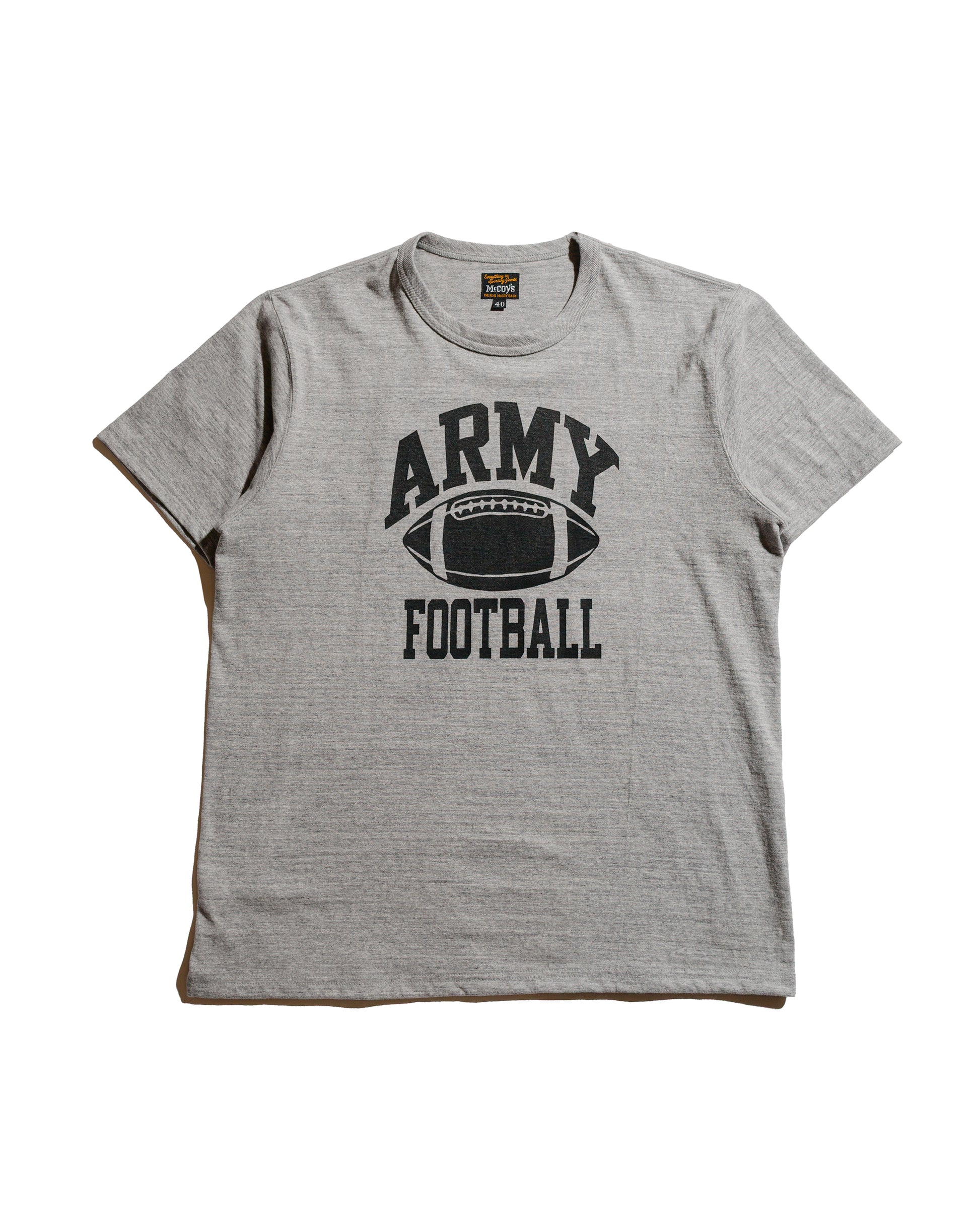 lost & found The Real McCoy's The Real McCoy's MC25009 Military Tee / Army Football Gray
