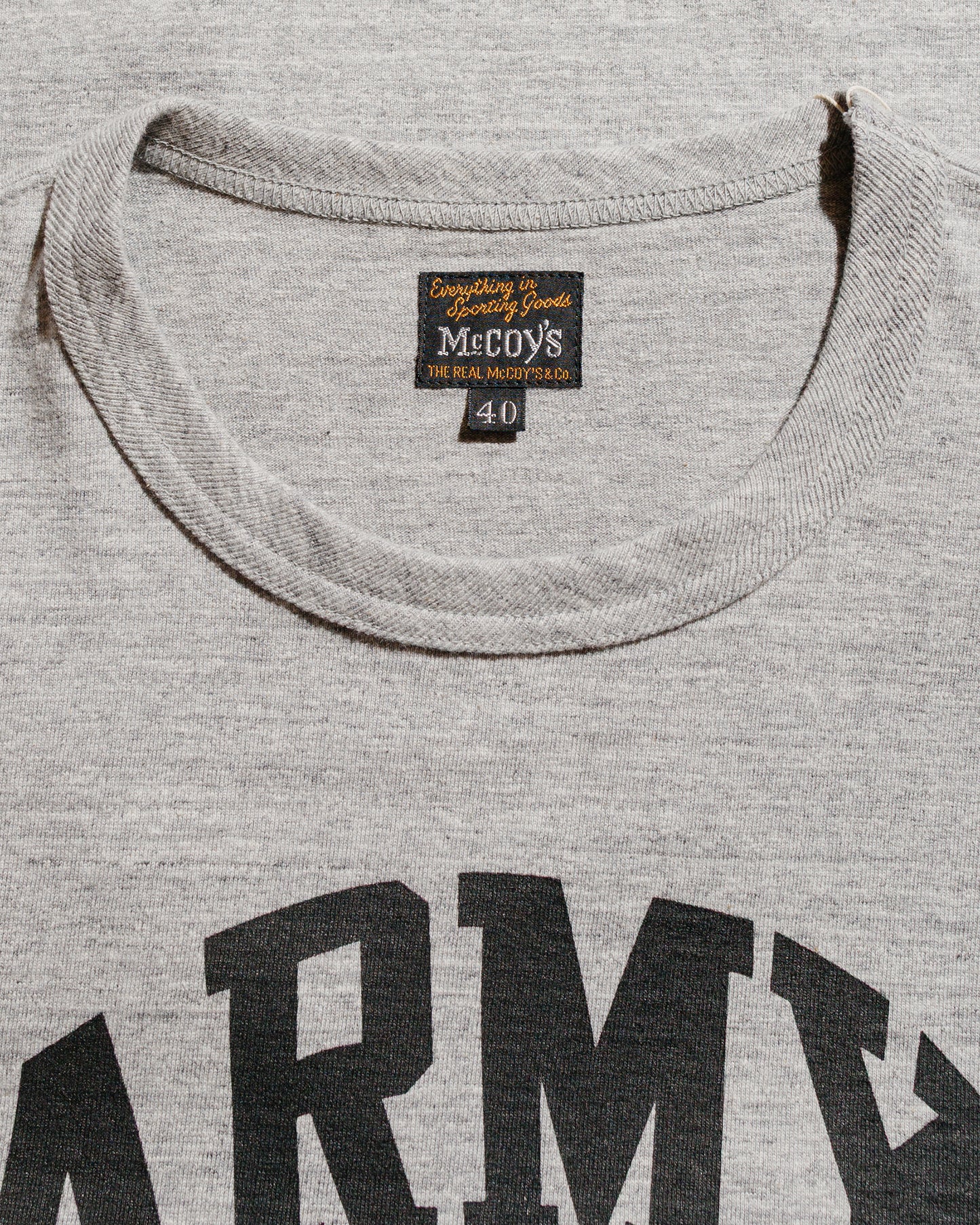 lost & found The Real McCoy's The Real McCoy's MC25009 Military Tee / Army Football Gray