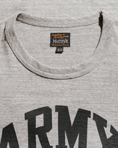 lost & found The Real McCoy's The Real McCoy's MC25009 Military Tee / Army Football Gray