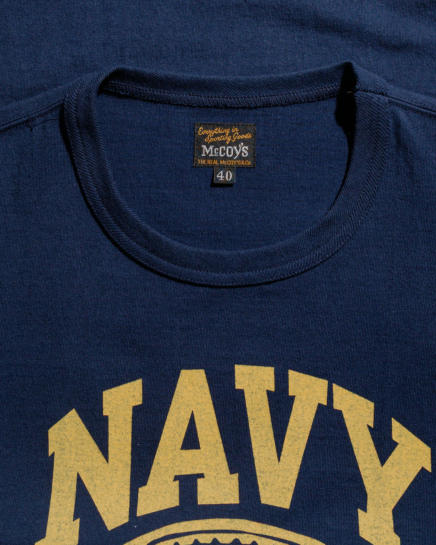 lost & found The Real McCoy's The Real McCoy's MC25010 Military Tee / Navy Football Navy