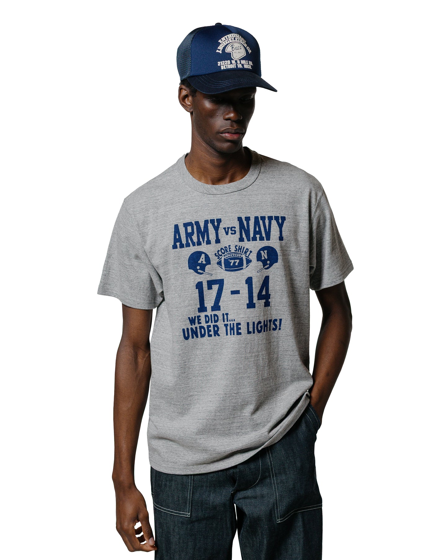 lost & found The Real McCoy's The Real McCoy's MC25011 Military Tee / Army Vs. Navy Gray