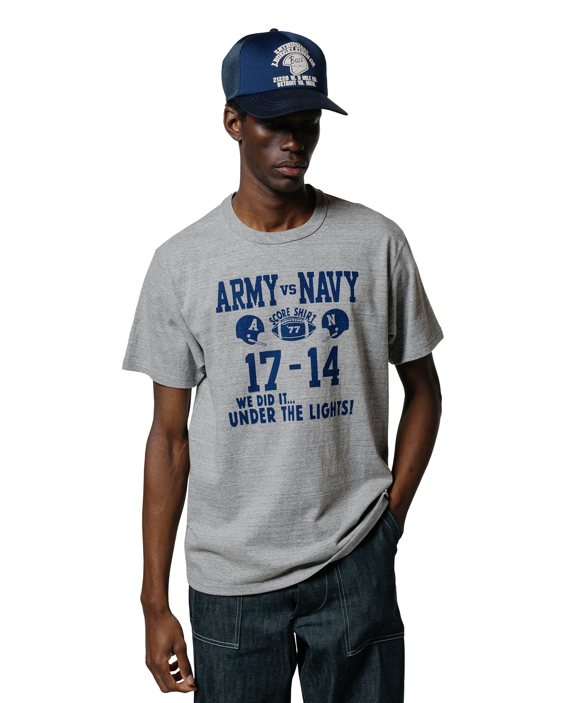 lost & found The Real McCoy's The Real McCoy's MC25011 Military Tee / Army Vs. Navy Gray