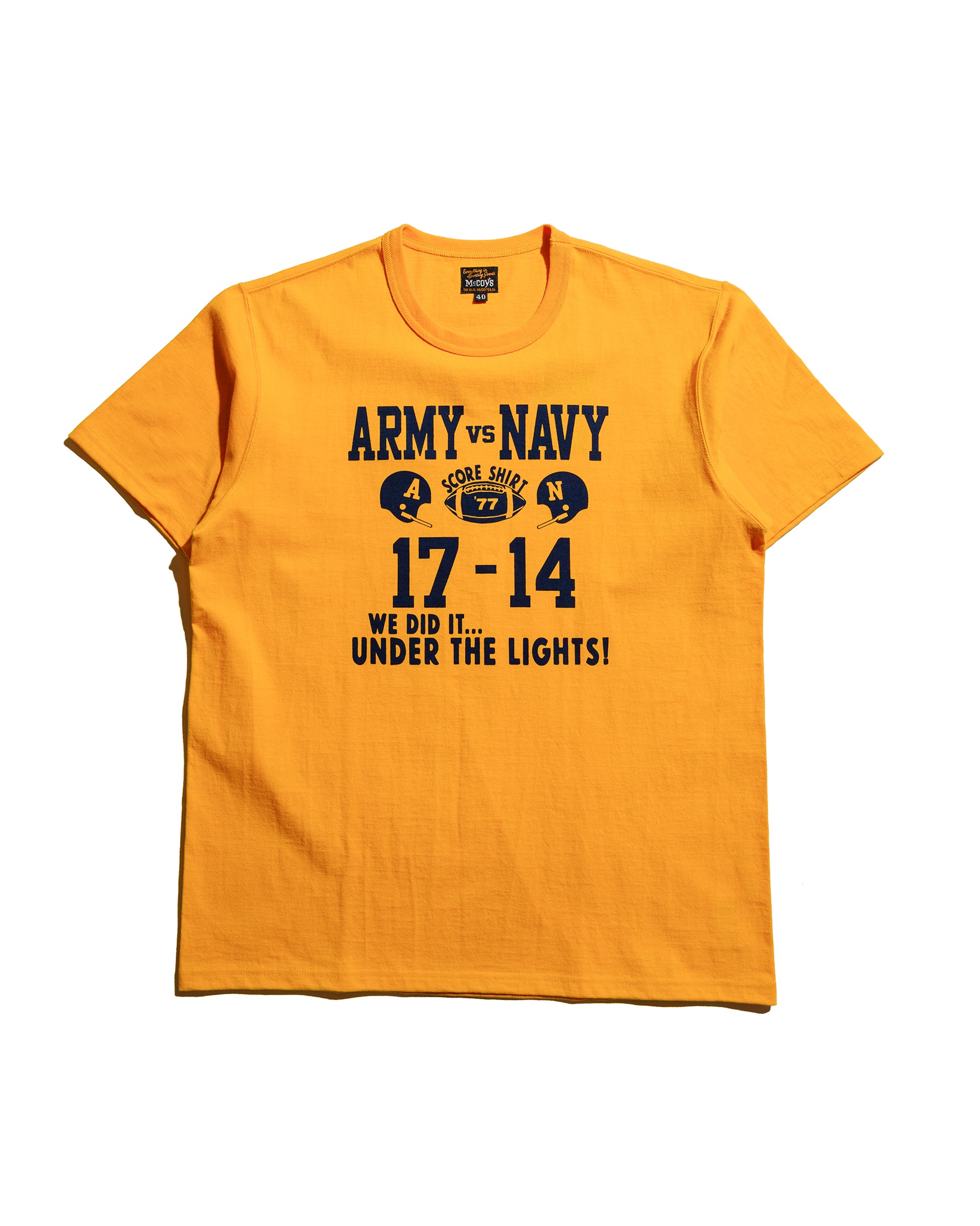 lost & found The Real McCoy's The Real McCoy's MC25011 Military Tee / Army Vs. Navy Yellow