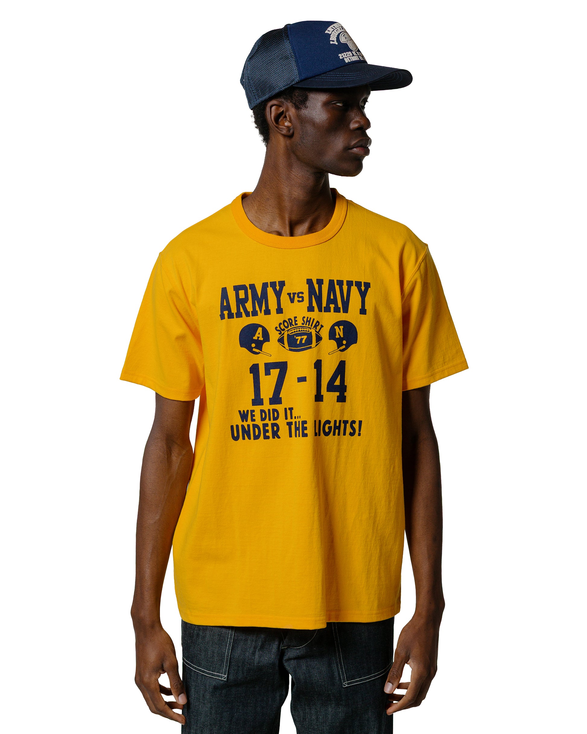 lost & found The Real McCoy's The Real McCoy's MC25011 Military Tee / Army Vs. Navy Yellow