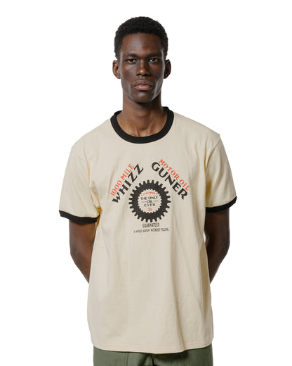 lost & found The Real McCoy's The Real McCoy's MC25016 Joe McCoy Tee / Whiz Gunner Ecru/Black