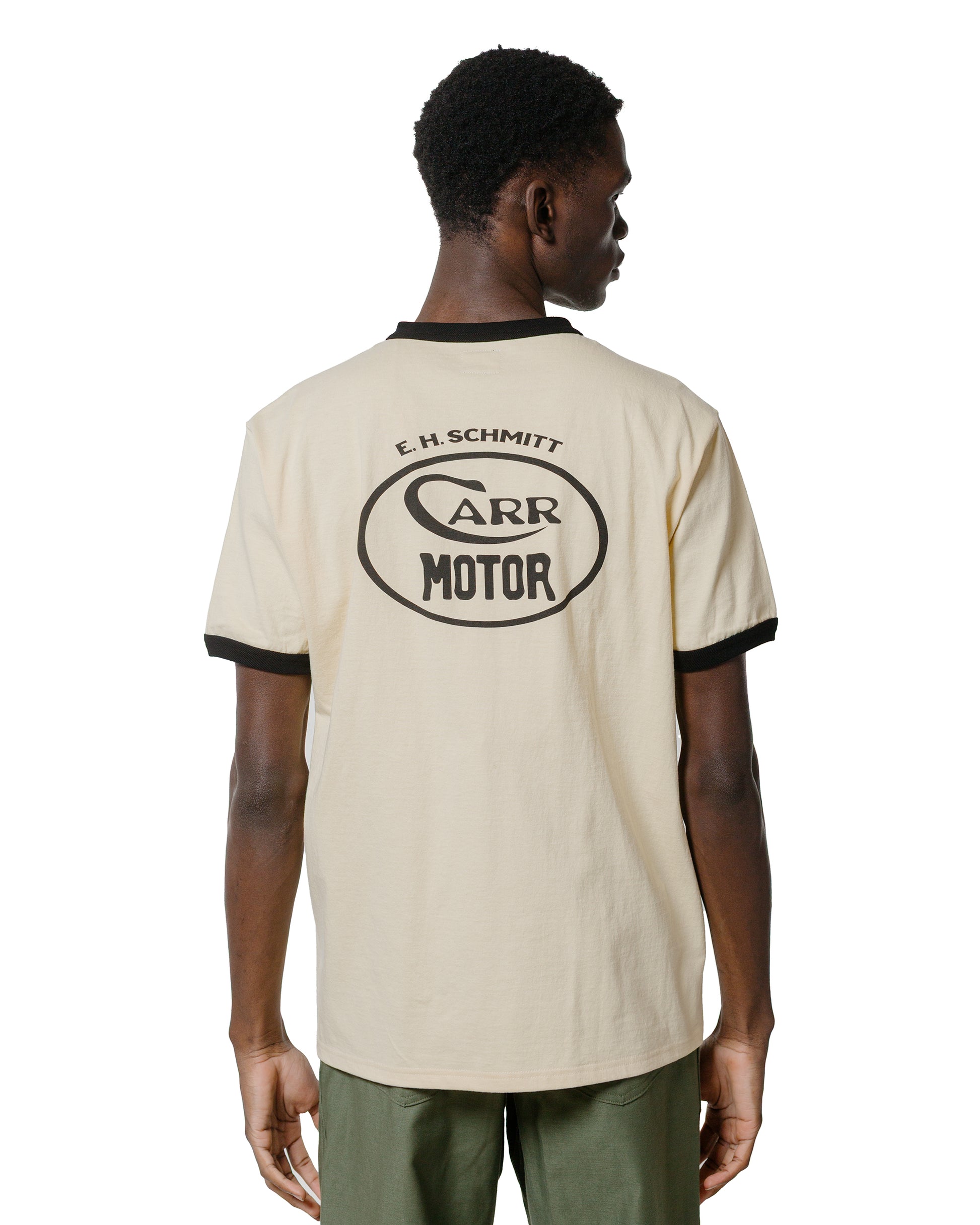 lost & found The Real McCoy's The Real McCoy's MC25016 Joe McCoy Tee / Whiz Gunner Ecru/Black