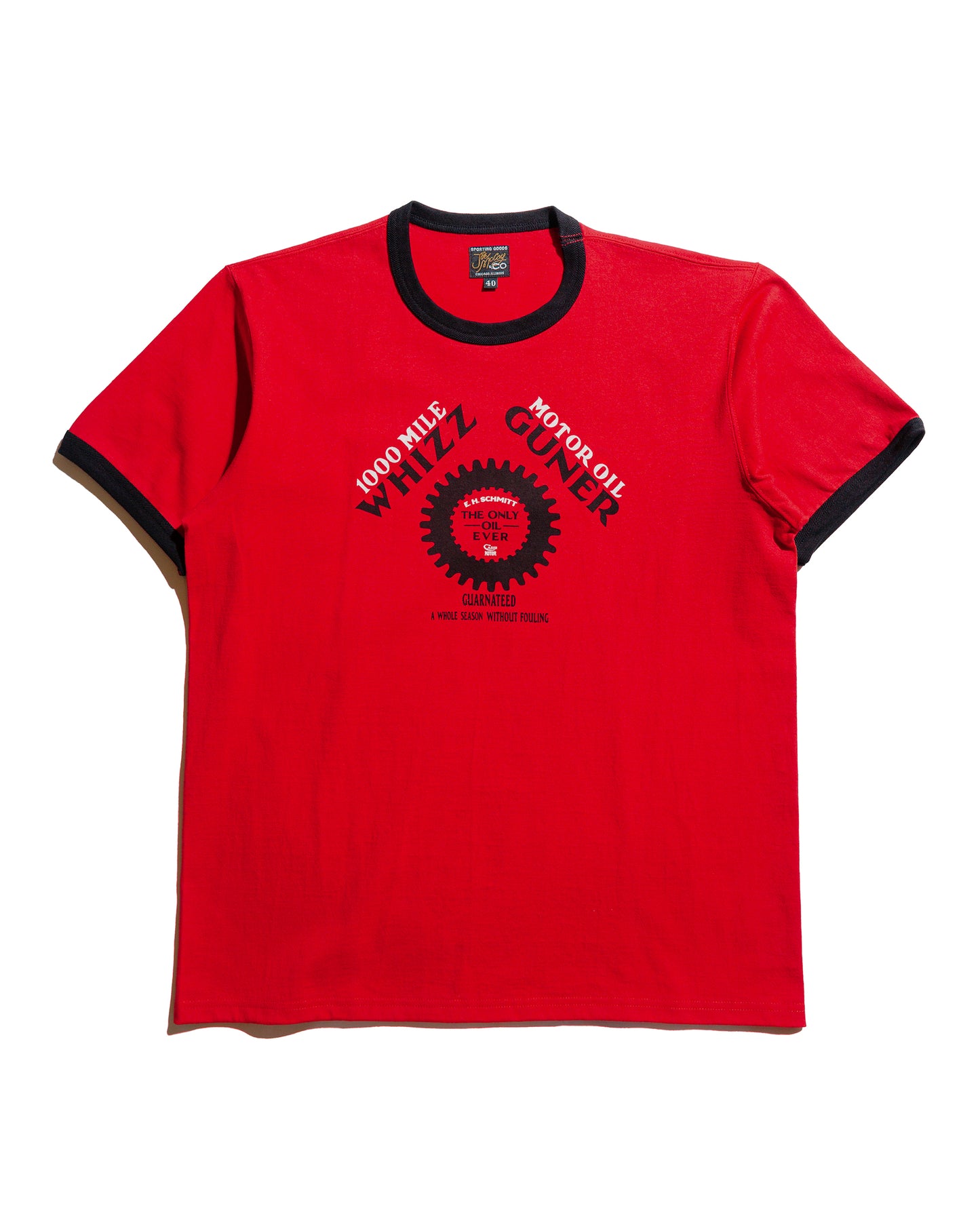 lost & found The Real McCoy's The Real McCoy's MC25016 Joe McCoy Tee / Whiz Gunner Red/Black