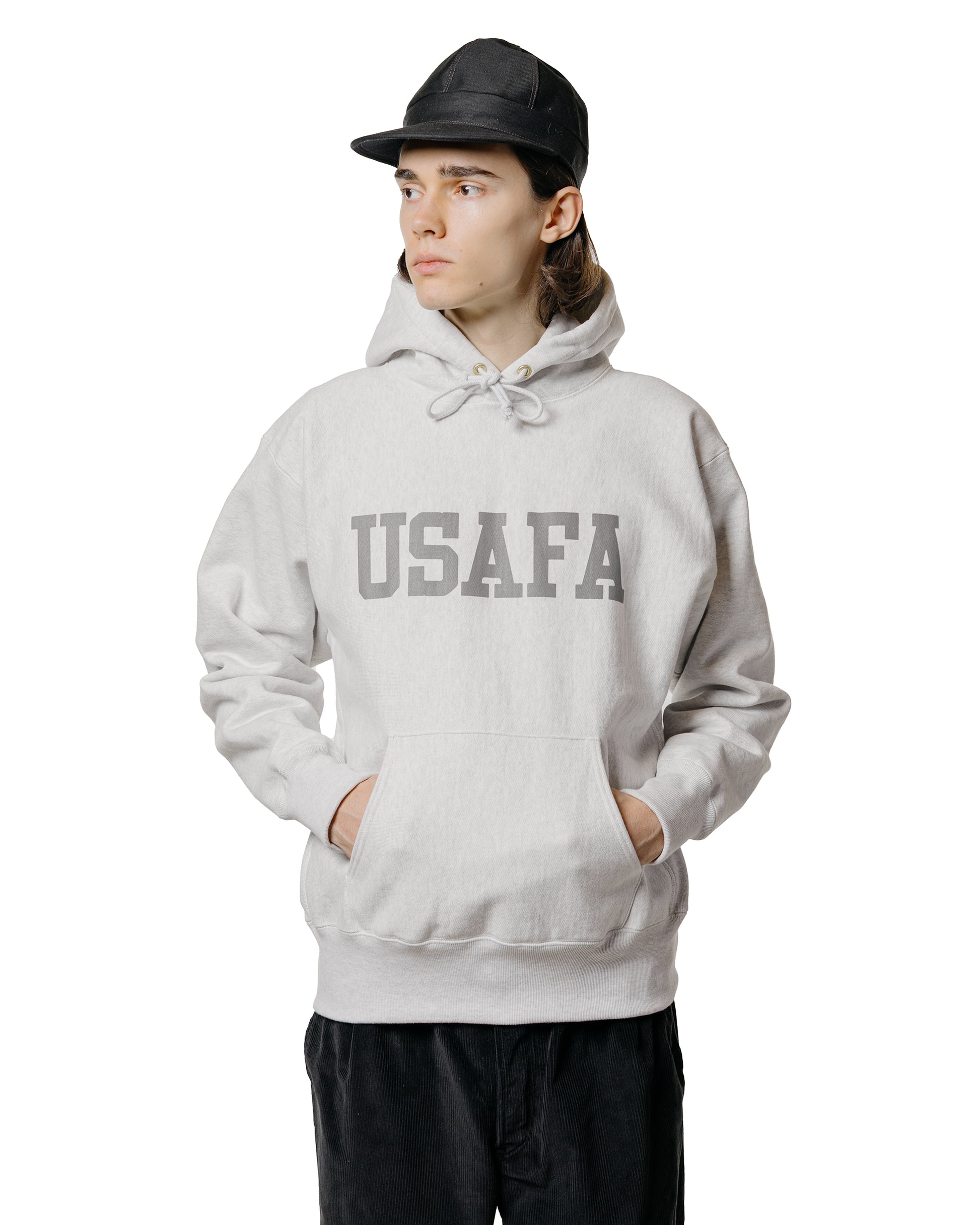 lost & found The Real McCoy's The Real McCoy's MC25101 Heavyweight Hooded / USAF Reflector Silver Gray