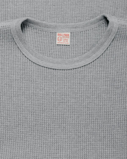 lost & found The Real McCoy's The Real McCoy's MC25103 Ball Park Waffle Thermal Shirt L/S Tee Medium Gray