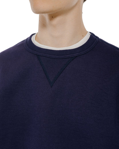 lost & found The Real McCoy's The Real McCoy's MC25104 12oz. Ball Park Crewneck Sweatshirt L. Navy