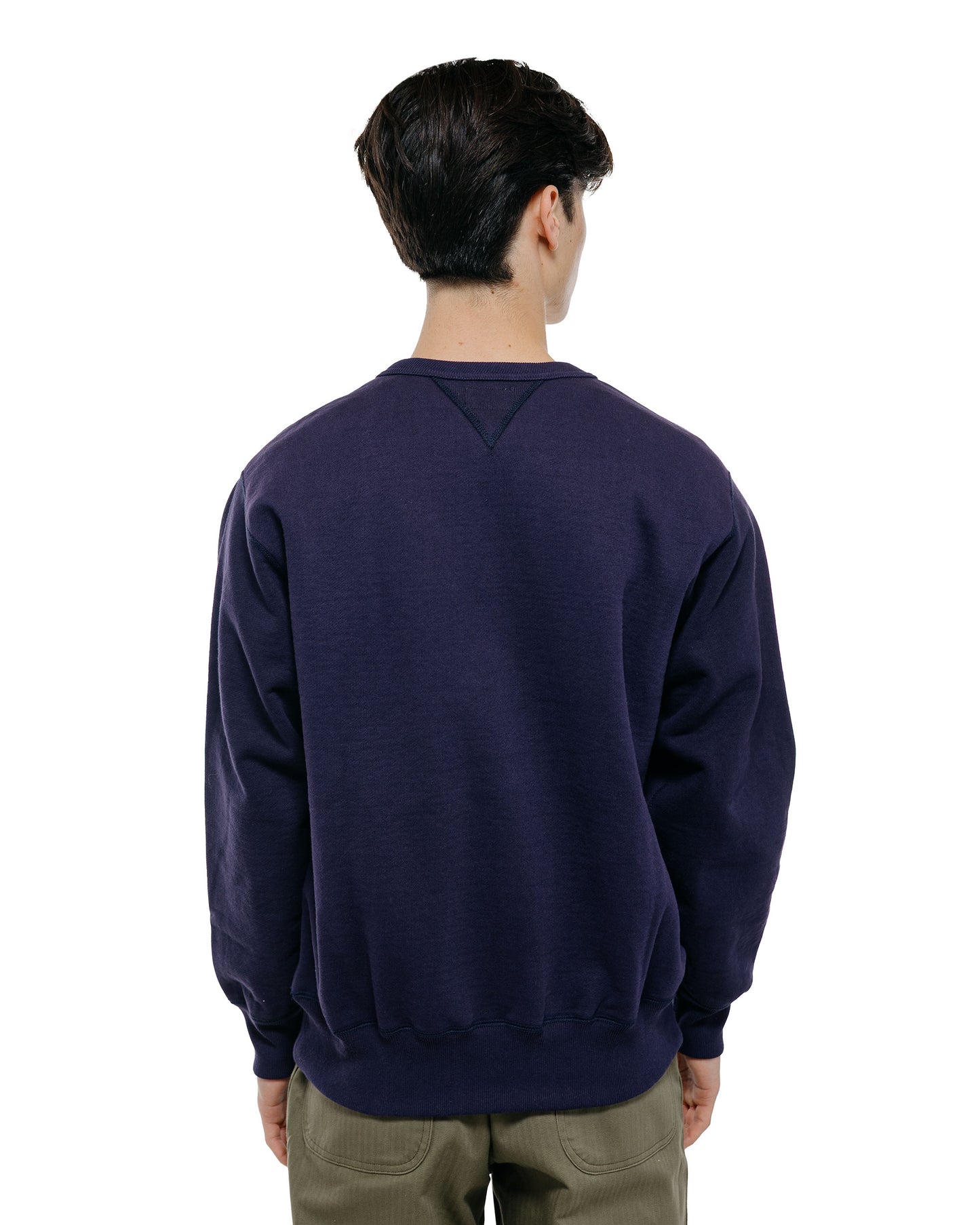 lost & found The Real McCoy's The Real McCoy's MC25104 12oz. Ball Park Crewneck Sweatshirt L. Navy