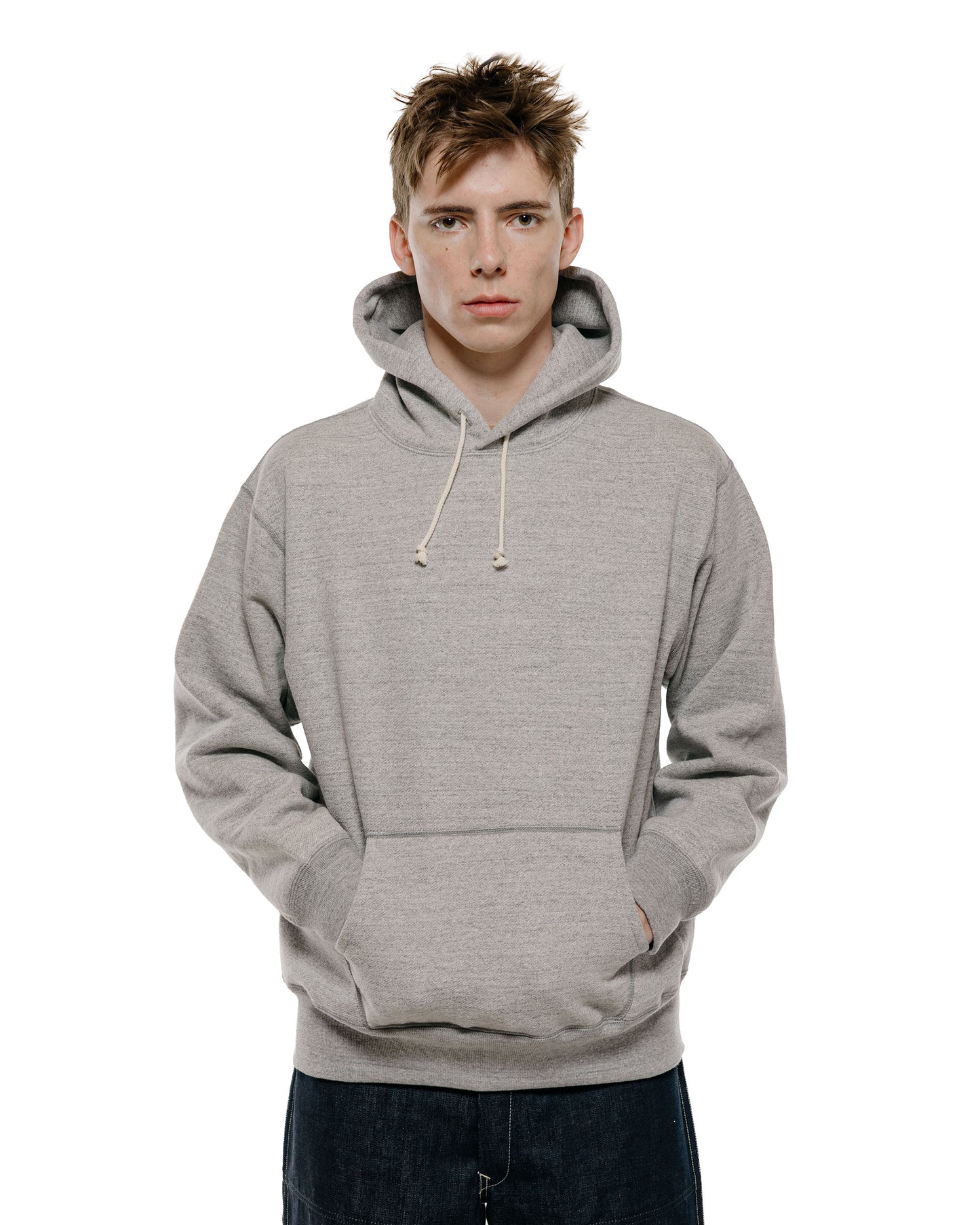 lost & found The Real McCoy's The Real McCoy's MC25105 12oz. Ball Park Hooded Sweatshirt Medium Grey