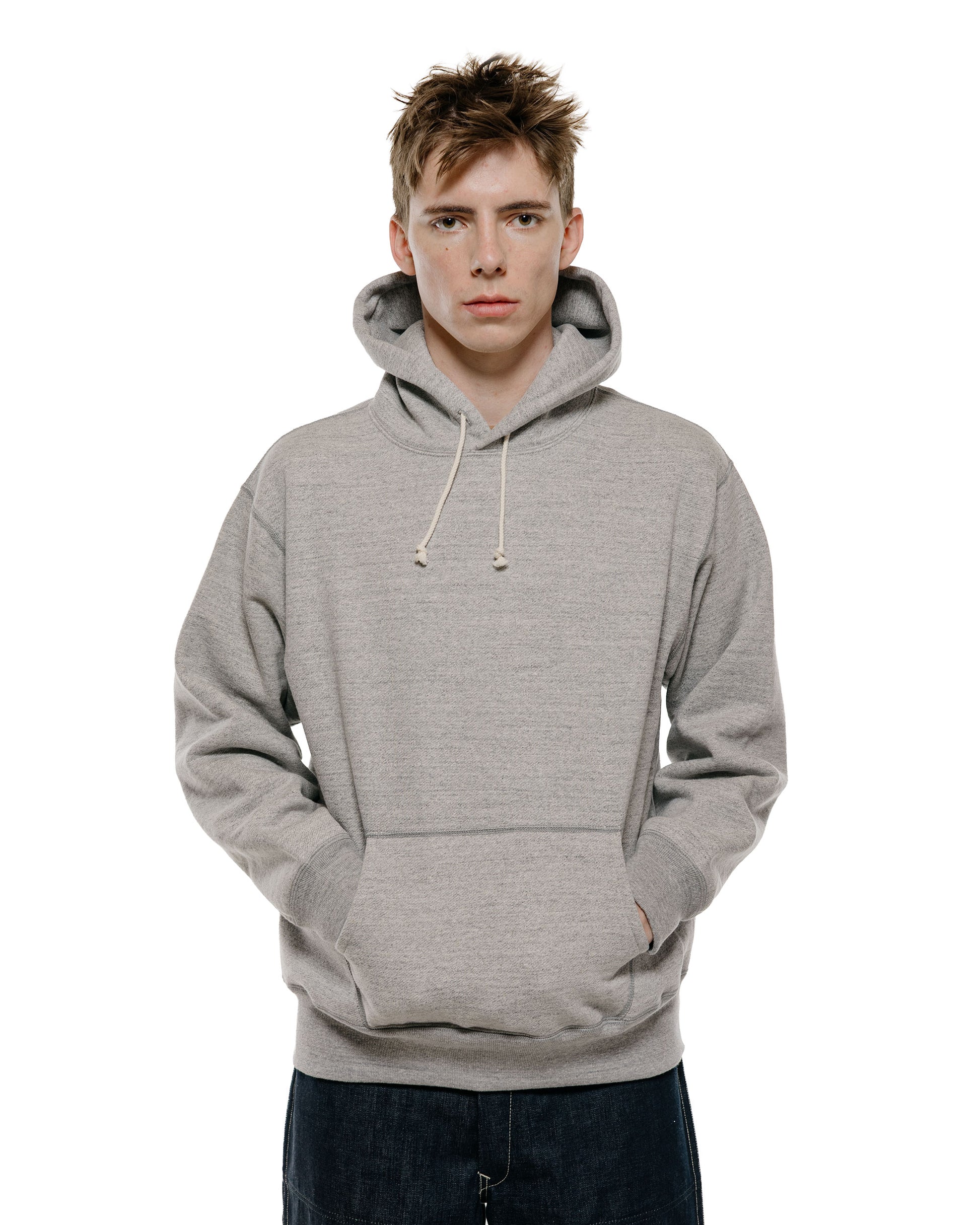 lost & found The Real McCoy's The Real McCoy's MC25105 12oz. Ball Park Hooded Sweatshirt Medium Grey