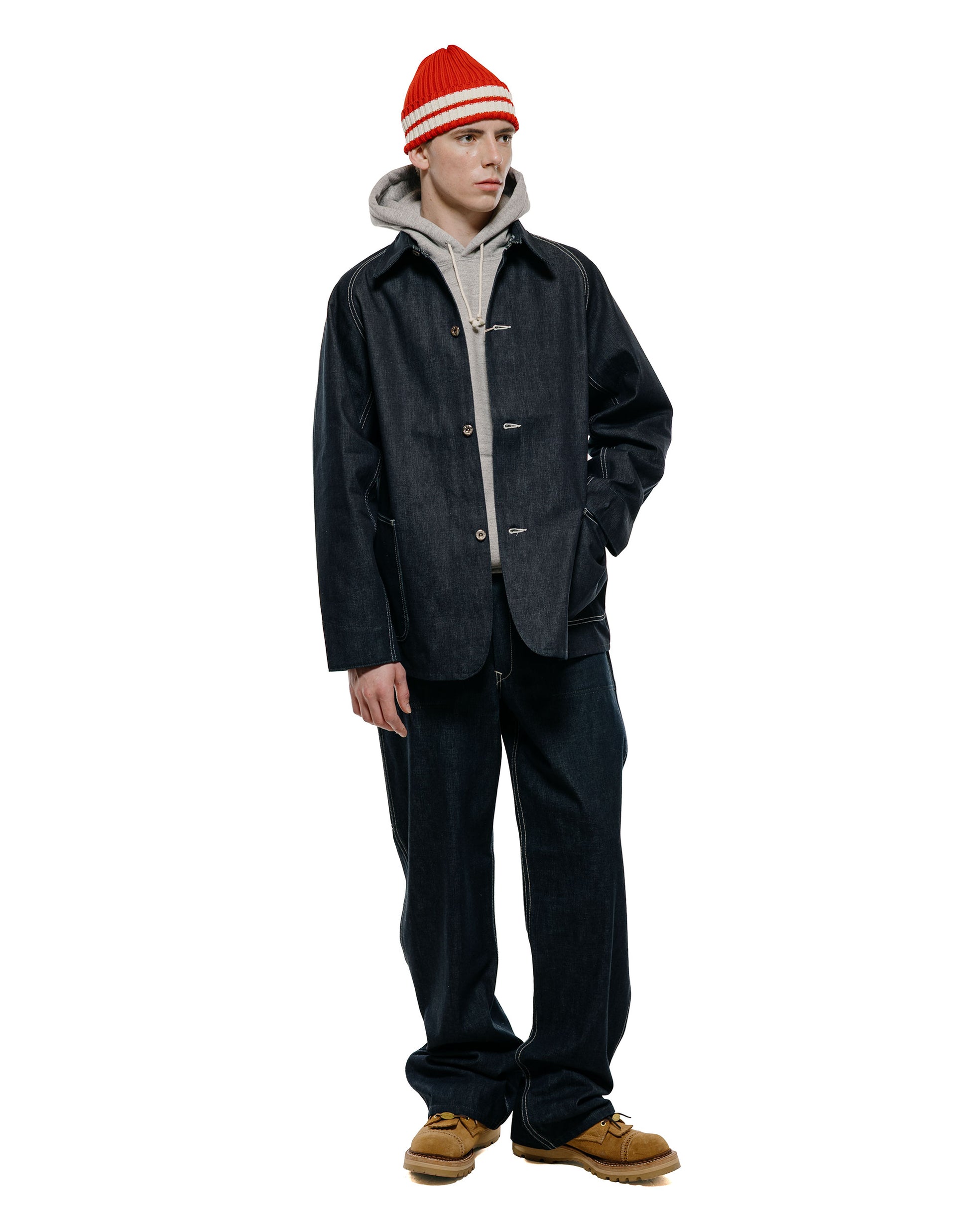 lost & found The Real McCoy's The Real McCoy's MC25105 12oz. Ball Park Hooded Sweatshirt Medium Grey