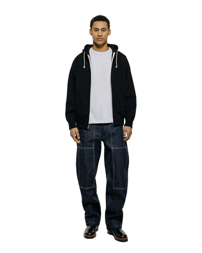 lost & found The Real McCoy's The Real McCoy's MC25106 12 Oz. Ball Park F/Z Hooded Sweatshirt Black