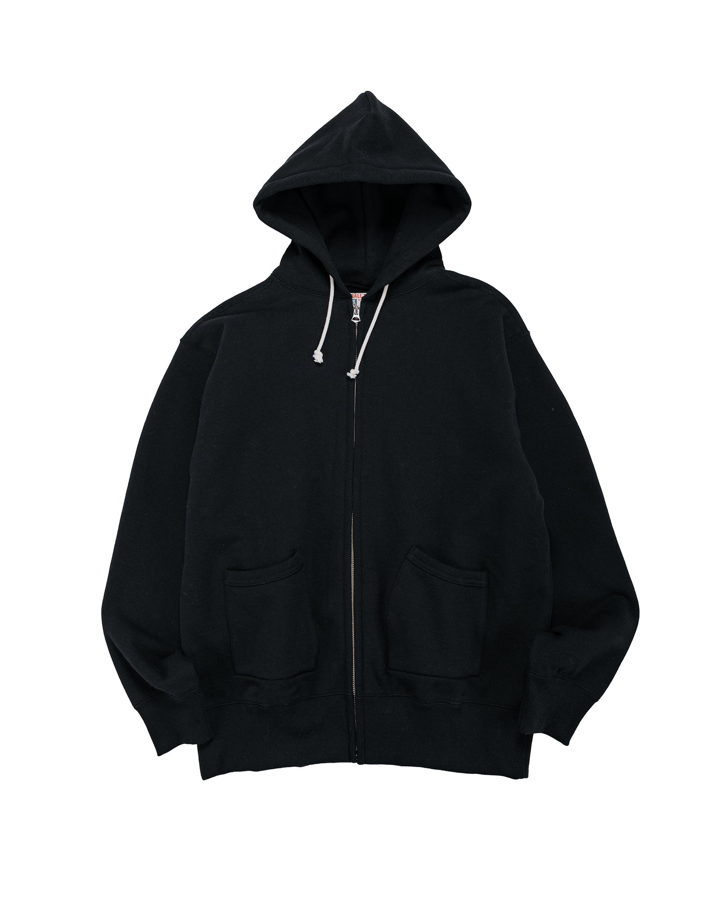 lost & found The Real McCoy's The Real McCoy's MC25106 12 Oz. Ball Park F/Z Hooded Sweatshirt Black