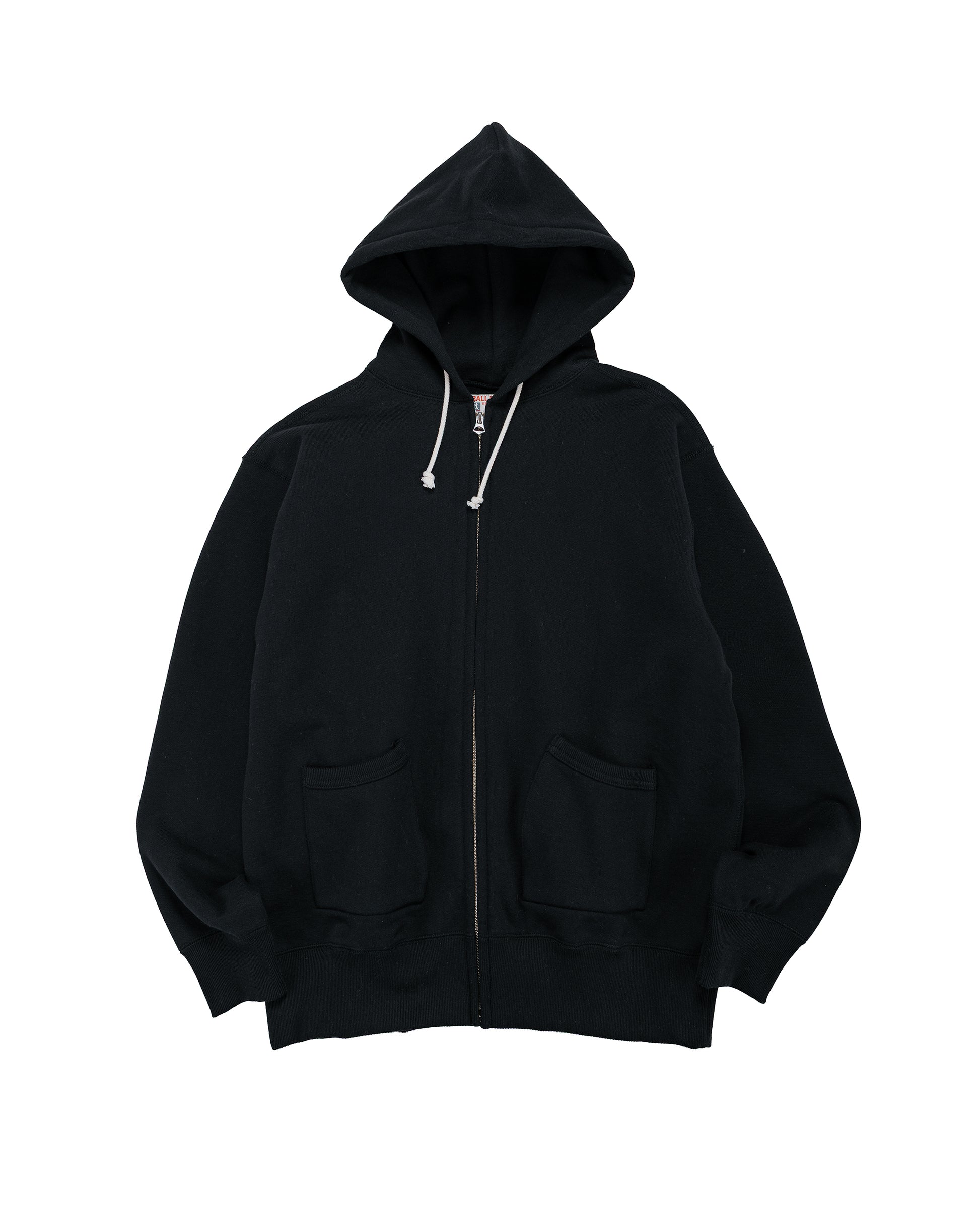 lost & found The Real McCoy's The Real McCoy's MC25106 12 Oz. Ball Park F/Z Hooded Sweatshirt Black