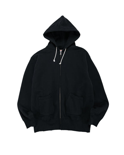 lost & found The Real McCoy's The Real McCoy's MC25106 12 Oz. Ball Park F/Z Hooded Sweatshirt Black