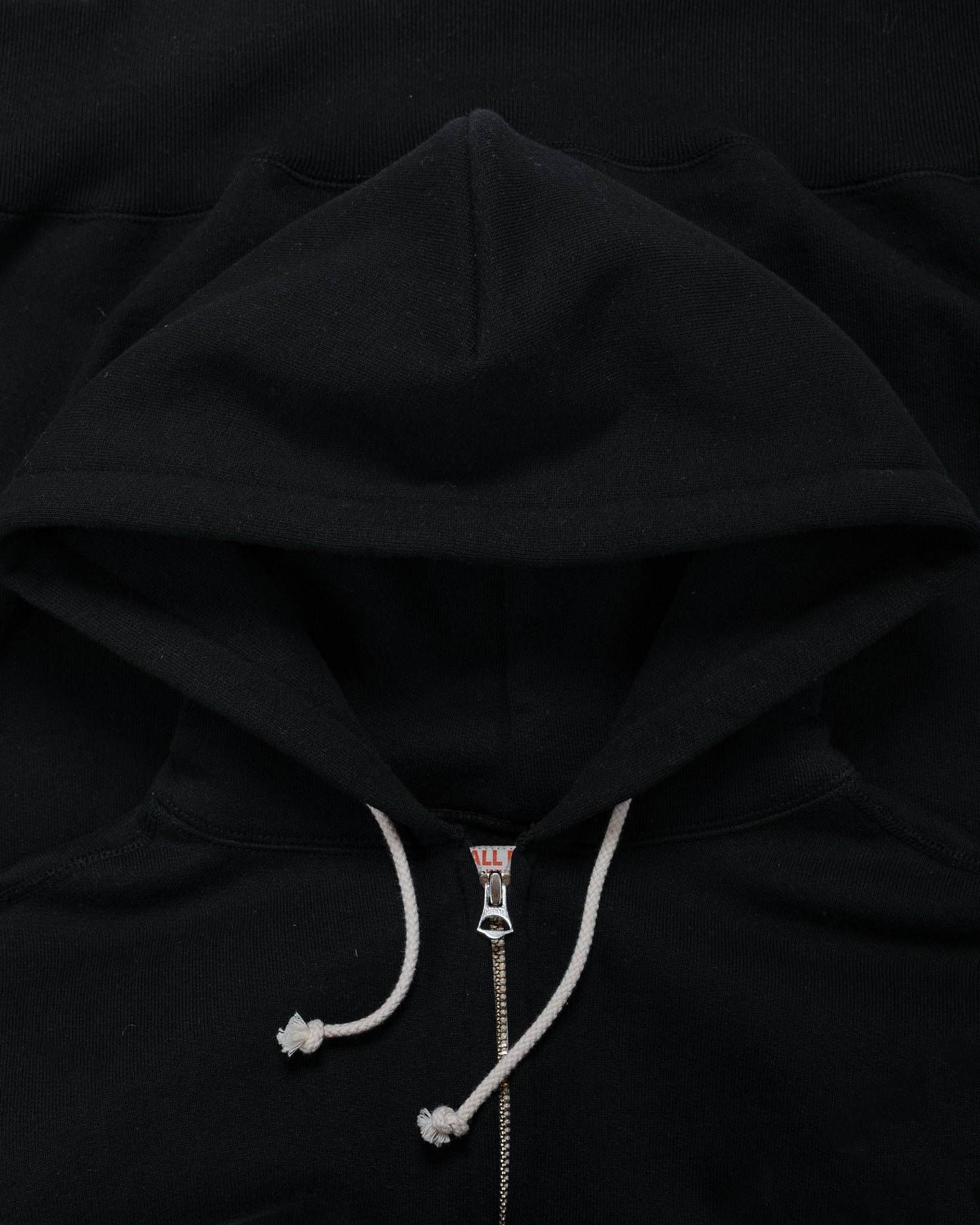 lost & found The Real McCoy's The Real McCoy's MC25106 12 Oz. Ball Park F/Z Hooded Sweatshirt Black